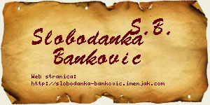 Slobodanka Banković vizit kartica